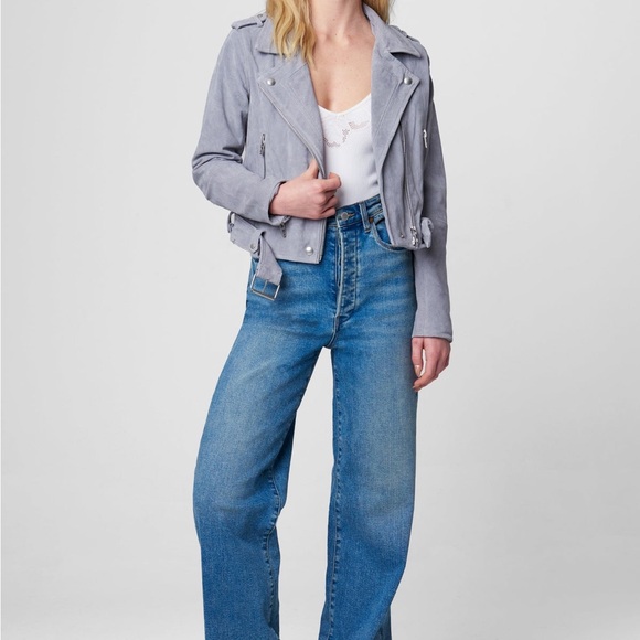 Blank NYC Women's Cloud Grey Leather Jacket - Picture 3 of 10